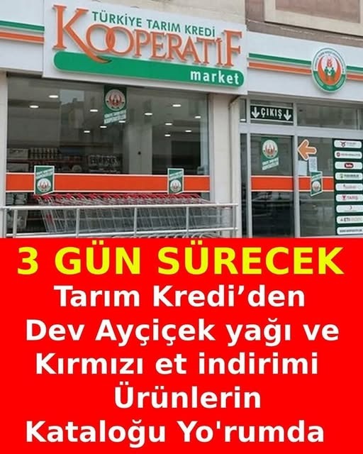 3 Gün sürecek Tarım kredi marketlerinde kampanya