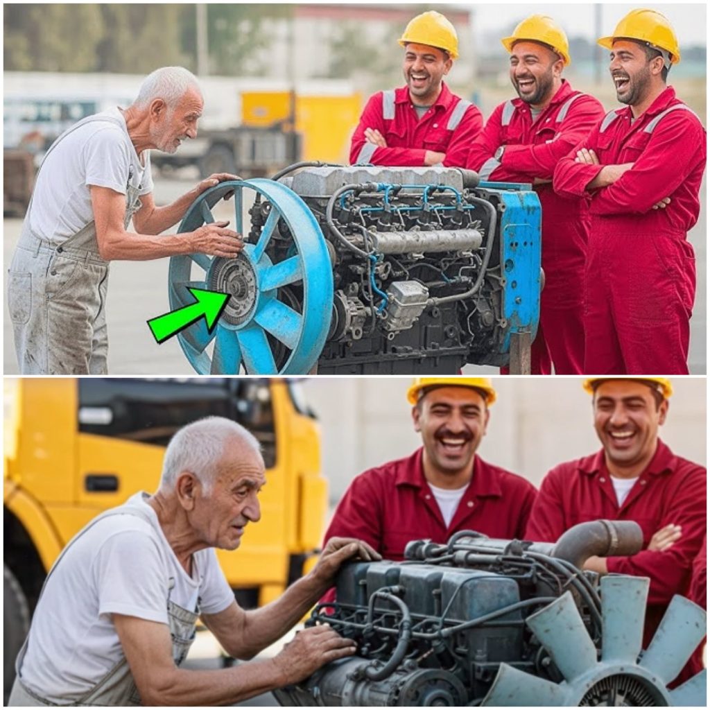 “İŞE YARAMAZ YAŞLI” DİYE GÜLDÜLER. AMA O MOTORU DAKİKALAR İÇİNDE TAMİR EDEREK MÜHENDİSLERİ SUSTURDU