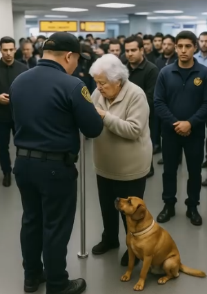 Yaşlı Bir Kadın ve Neşeli Köpeği