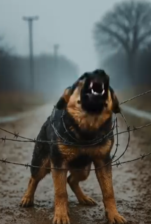 Küçük Yavru Köpek Dikenli Telde Sıkıştı