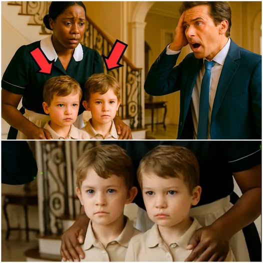 İŞVEREN HİZMETÇİNİN SAKLADIĞI İKİZLERİ KEŞFEDİYOR… VE ONLAR ONUN KOPYASI