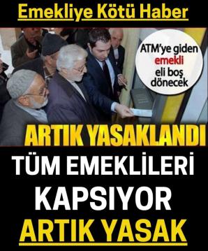 Tüm emeklileri kapsıyor artık yasak
