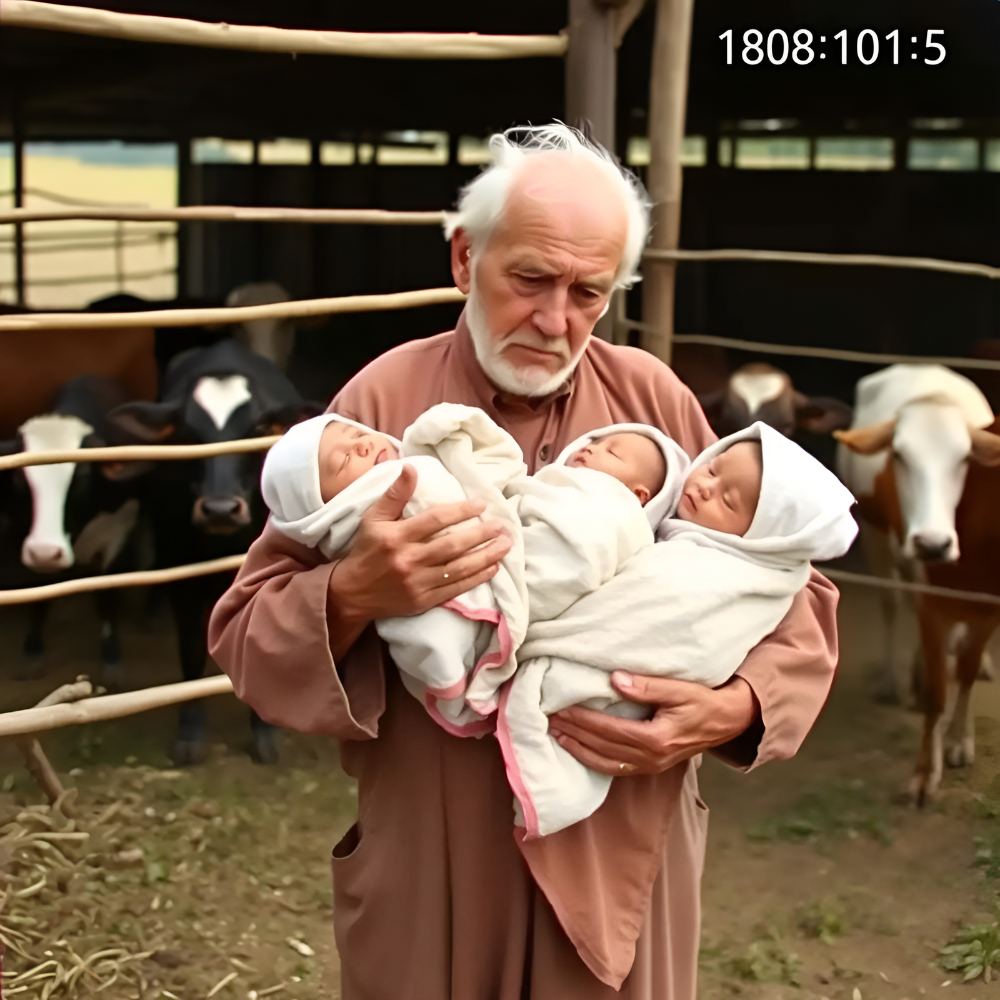 Yaşlı bir adam çiftliğinde terk edilmiş üç bebek buldu