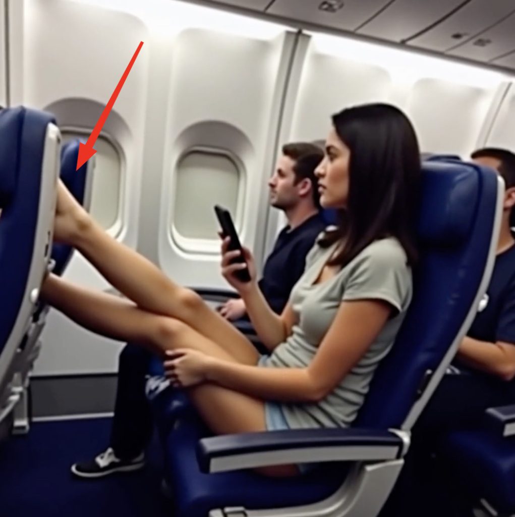 UÇAKTA KADIN KOCAMIN KOLTUĞUNA AYAKLARINI KOYDU – BUNA DAYANAMADIM &