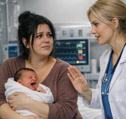 Üç aylık kızımı sadece on dakika kayınvalideme bıraktım — döndüğümde bebeğimin yüzü kıpkırmızıydı ve sadece iki saat sonra ambulans doktoru gözlerimin önünde bağırdı: “Hemen ameliyathaneye alın ve polisi arayın!”