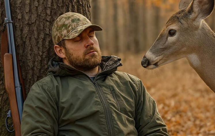 Adam ormana geyik avlamaya gitti, ama yorgunluktan bir ağacın altında uyuyakaldı: Küçük bir geyik yavrusunun uyurken yaptığı şey onu derinden şok etti