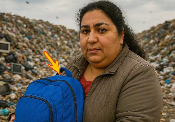 Bir genç dul kadın çöplüğün kenarında bulduğu çanta