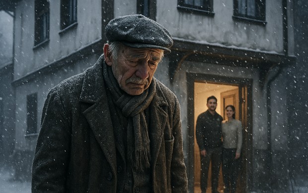 Oğlu ve gelini yaşlı babayı kendi evinden kapının önüne koydular