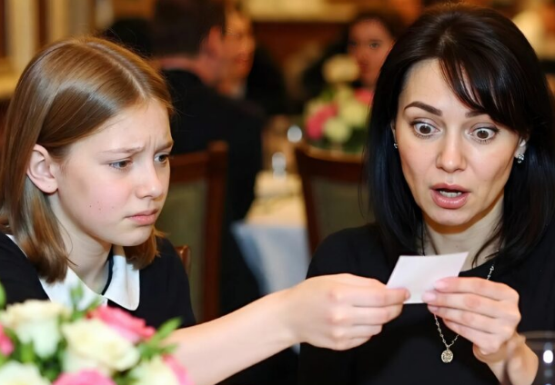 Aile yemeği sırasında kızım bana sessizce bir not uzattı