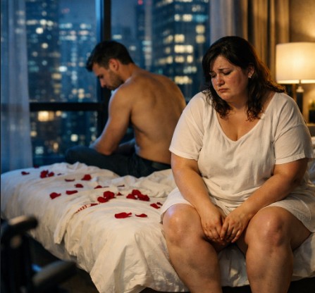 Düğün gecemde, engelli kocamı yatağa taşırken birlikte düştük… ve hissettiğim şey beni olduğum yere çiviledi.