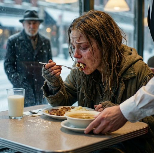 Ölmek üzereyken bir restorana girdim. Amacım yemek sipariş etmek değildi… masalarda kalan artıkları bulmaktı.