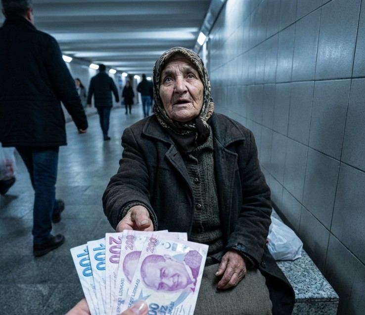 Tekerlekli sandalyede oturan yoksul bir yaşlı kadına öğle yemeği aldım ve son 3.000 TL’mi verdim. Ertesi sabah… siyah, lüks bir arabada beni bekliyordu.
