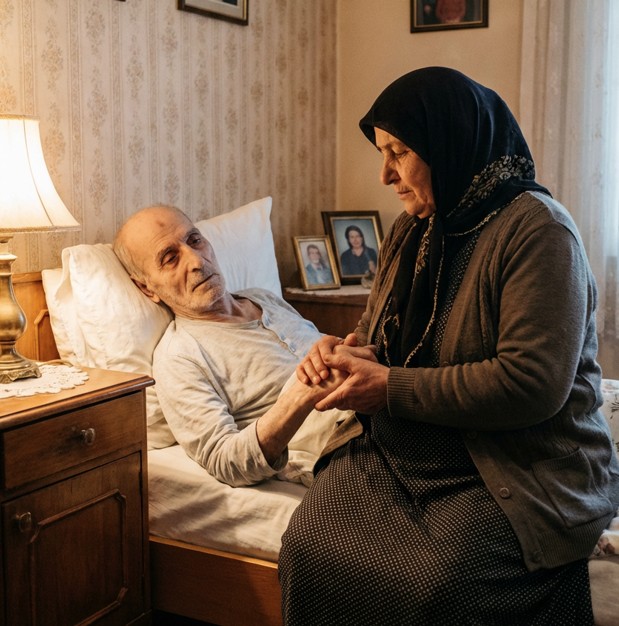 İki yıl boyunca kanserle mücadele eden kocamın bakımını tek başıma üstlendim… Ama o vefat edince çocukları beni sokağa attı