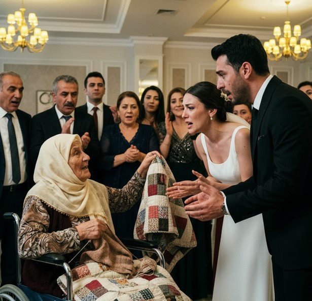 “Aman Allah’ım—El Yapımı mı? Bu… Çok Köylü.” Torunumun görkemli düğününde gelin yorganımla alay etti. Dakikalar sonra aldığı karar herkesi şaşkına çevirdi ve ailemizi sonsuza dek değiştirdi.